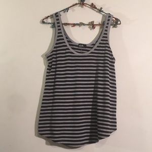 Black And Grey Striped Tank